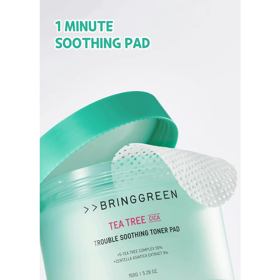 Bringgreen - Tea Tree Cica Trouble Soothing Toner Pad 150g. (90 Pads)