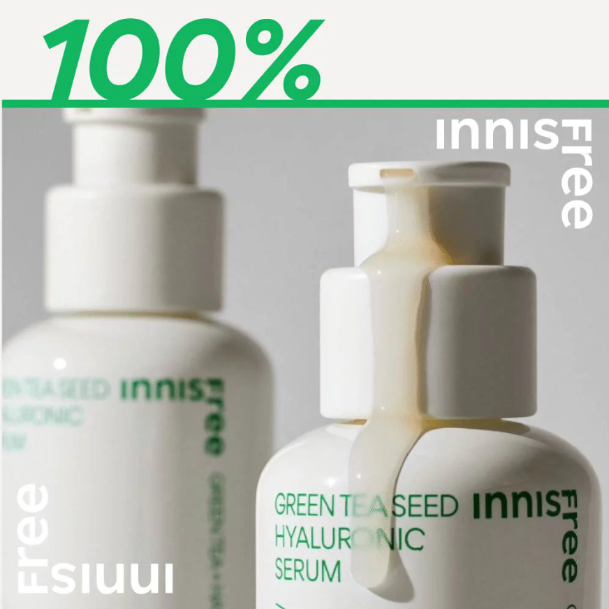 Innisfree - Bundle: 1x Green Tea Ceramide Milk 160ml. +1x Green Tea Seed Hyaluronic Serum 30ml.