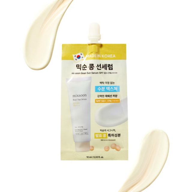 Mixsoon - Bean Sun Serum SPF 50+ PA ++++ 10ml. (Pack of 3)