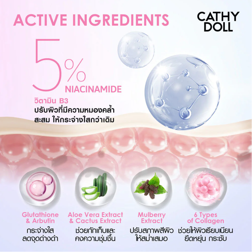 Cathy Doll - White Bomb Serum in Cream 5% Niacinamide 15ml.