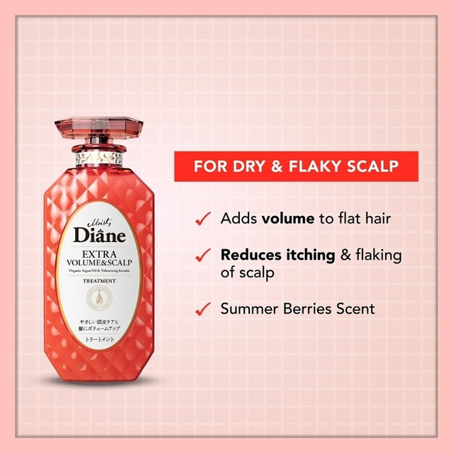 Moist Diane - Extra Volume & Scalp Treatment with Organic Argan Oil & Volumizing Keratin 450ml.