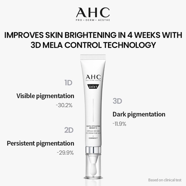 AHC - Pro Shot Gluta-Ctivation Bright 3 Capsule-Infused Eye Cream For Face 30ml.