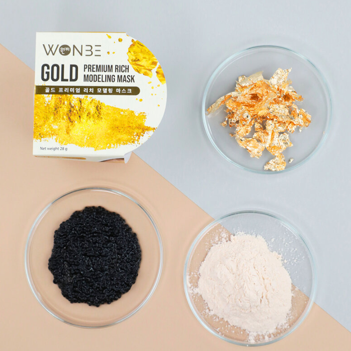WONBE - Gold Premium Rich Modeling Mask 28g. (Pack of 3)