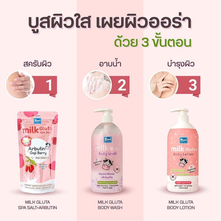 Yoko - Milk Gluta Body Wash 450ml.