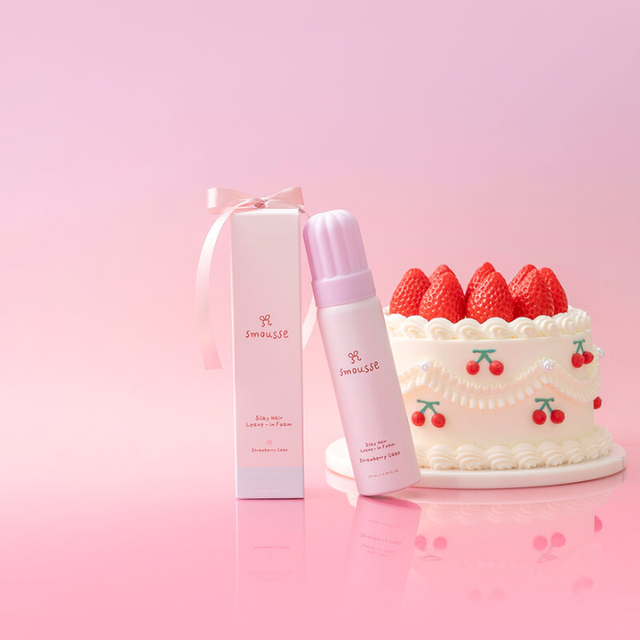 Smousse - Silky Hair Leave-In Foam Strawberry Cake 100ml.
