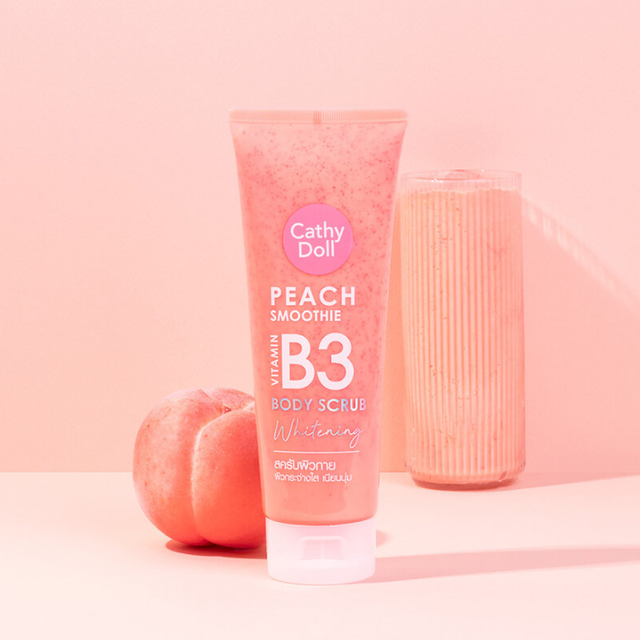 Cathy Doll - Peach Smoothie Vitamin B3 Body Scrub Whitening 320g.