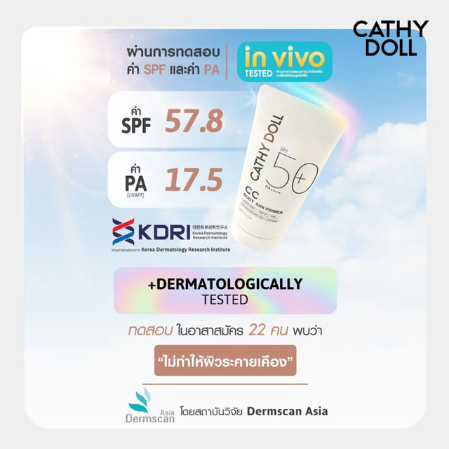 Cathy Doll - CC Body Sun Primer #Light Ivory SPF50+ PA++++ 50ml.