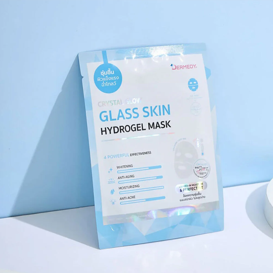 Dermedy - Crystal Glow Glass Skin Hydrogel Mask 16g. (Pack of 3)