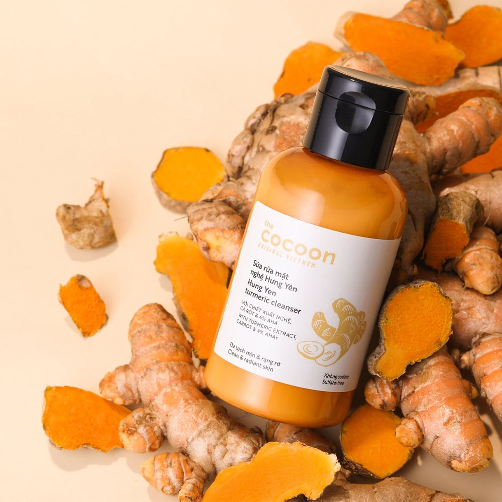 Cocoon Vietnam - Hung Yen Turmeric Cleanser (Sữa Rửa Mặt Nghệ Hưng Yên) with Turmeric Extract & Carrot 140ml.