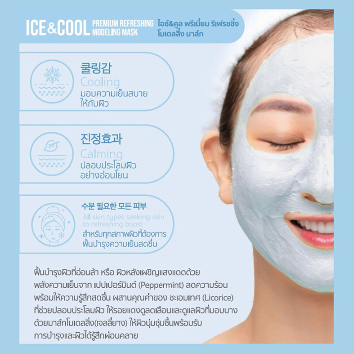 WONBE - Ice & Cool Premium Refreshing Modeling Mask 24g. (Pack of 3)