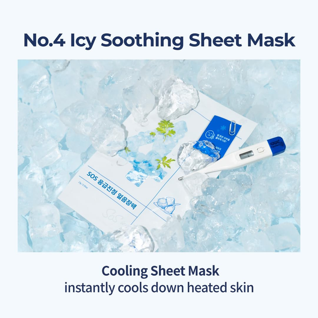 Numbuzin - No.4 Icy Soothing Sheet Mask 27ml. (Pack of 6)