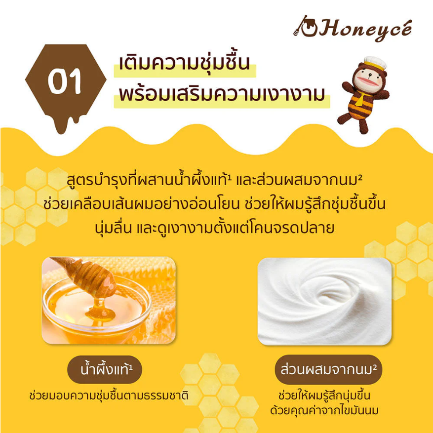 Honeyce - Creamy Honey Hair Treatment Refill 400ml.