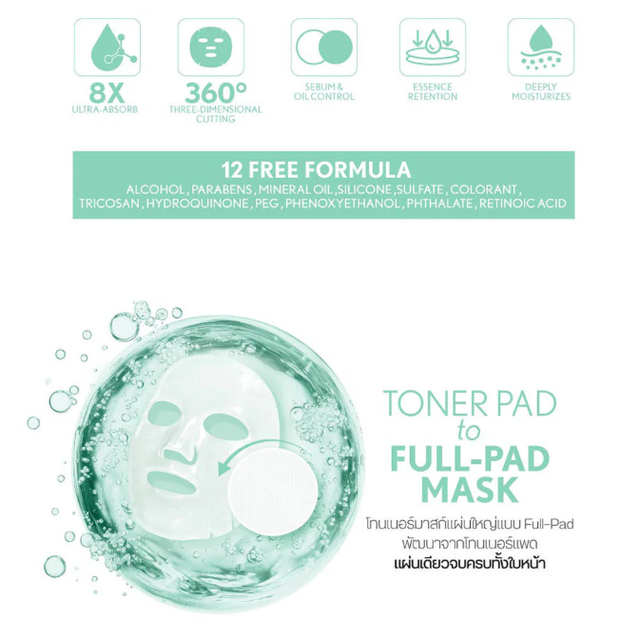 Cathy Doll - 8X Cushion Toner Mask Acne Care 25g. (Pack of 6)