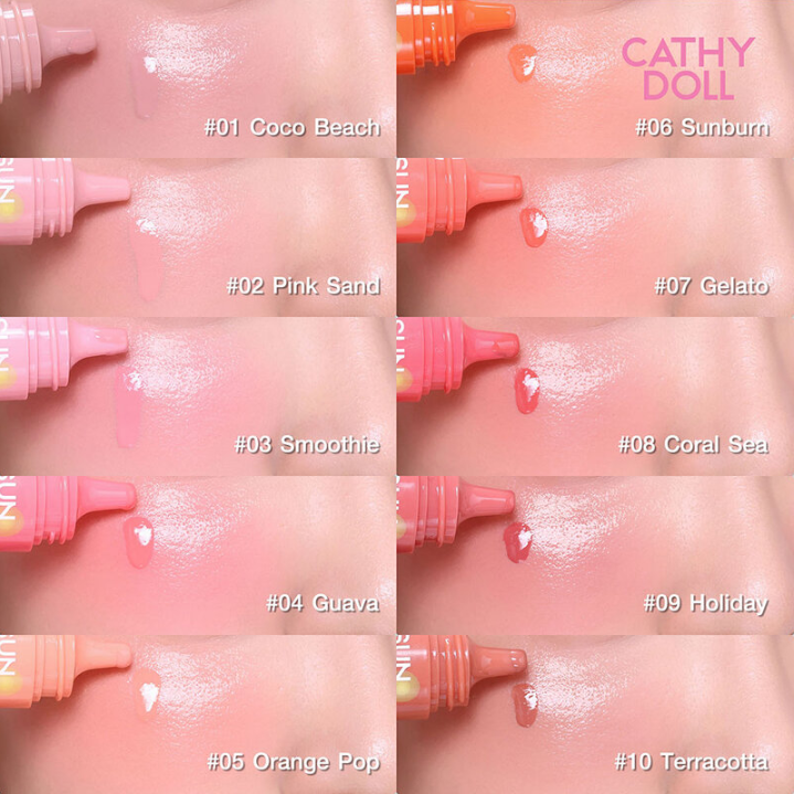 Cathy Doll - Sundrop Melablush #06 Sunburn SPF50+ PA++++ 6g.
