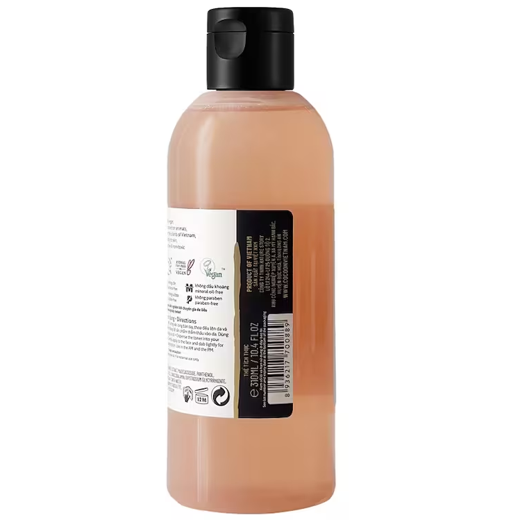 Cocoon Vietnam - Hau Giang Lotus Soothing Toner (Nước Sen Hậu Giang) with Lotus Extract, Madecassoside, B5, B12, Beta-Glucan & Sweetone®, Alcohol-Free 310ml.