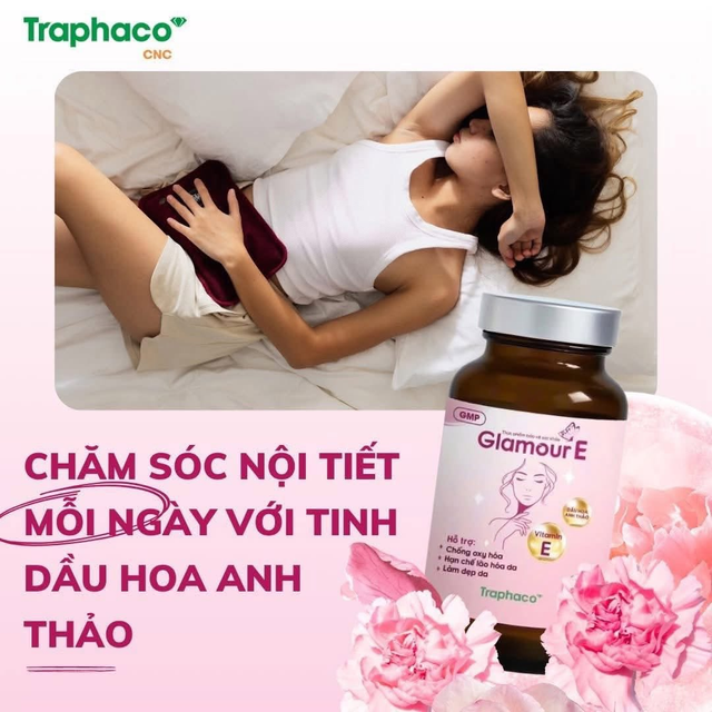 Traphaco - Glamour E - Vitamin E Supplement for Skin Beauty & Hormonal Balance Hỗ Trợ Nội Tiết Đẹp Da (30 Capsules)