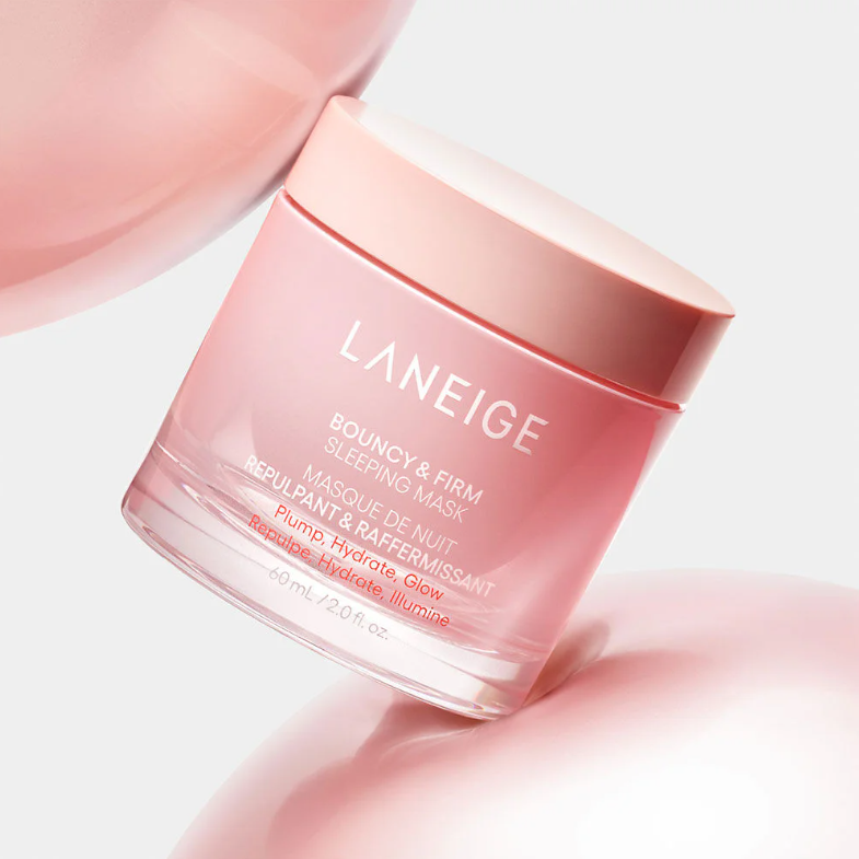 Laneige - Bouncy & Firm Sleeping Mask, Repulpant & Raffermissant, Plump, Hydrate, Glow, Repulpe, Hydrate, Illumine 25ml.