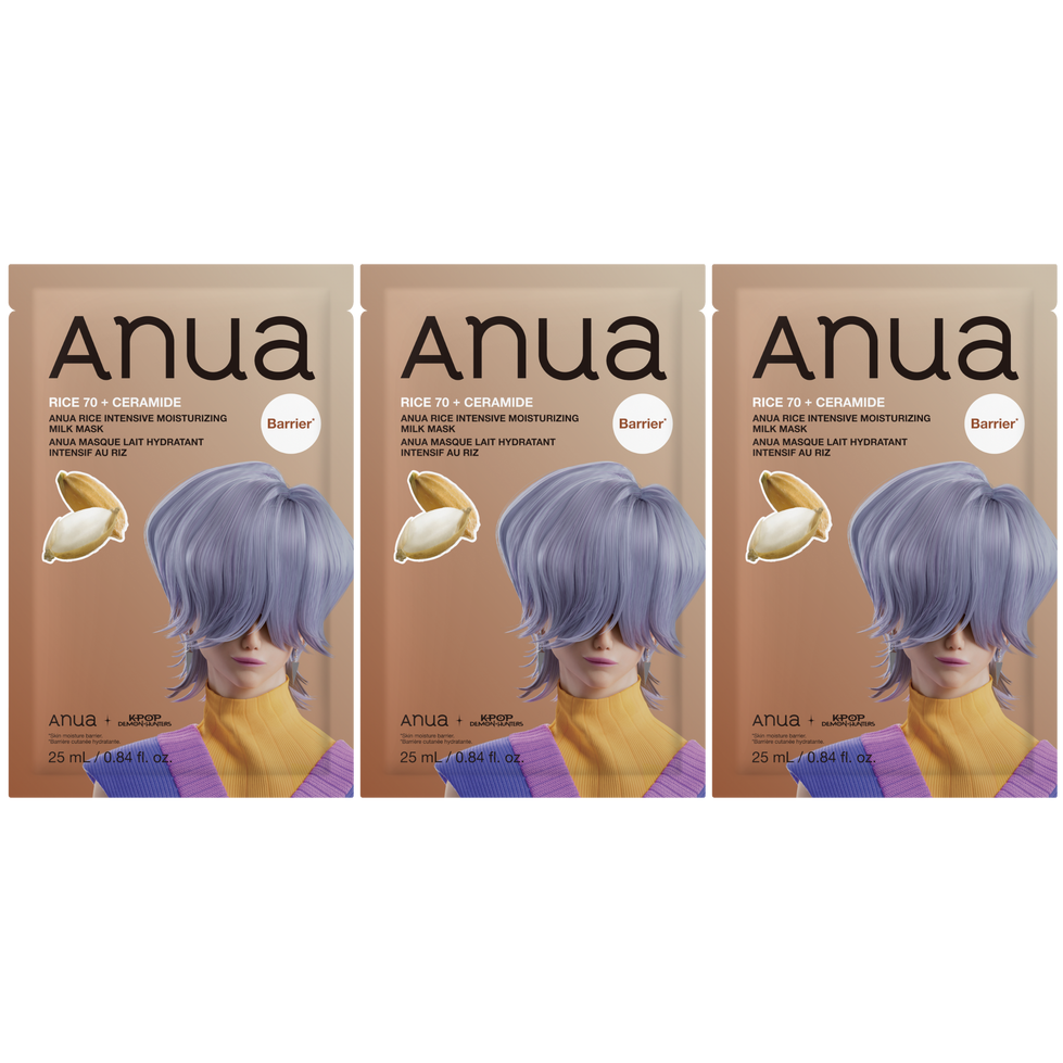 Anua - Kpop Demon Hunters Rice Intensive Moisturizing Milk Mask 25ml. (Pack of 3)
