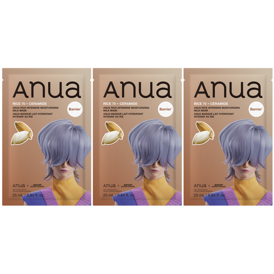 Anua - Kpop Demon Hunters Rice Intensive Moisturizing Milk Mask 25ml. (Pack of 3)