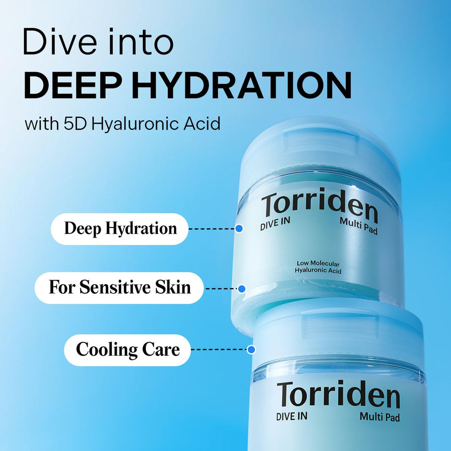 Torriden - Dive In Low Molecular Hyaluronic Acid Multi Pad 160ml. (80 Pads)