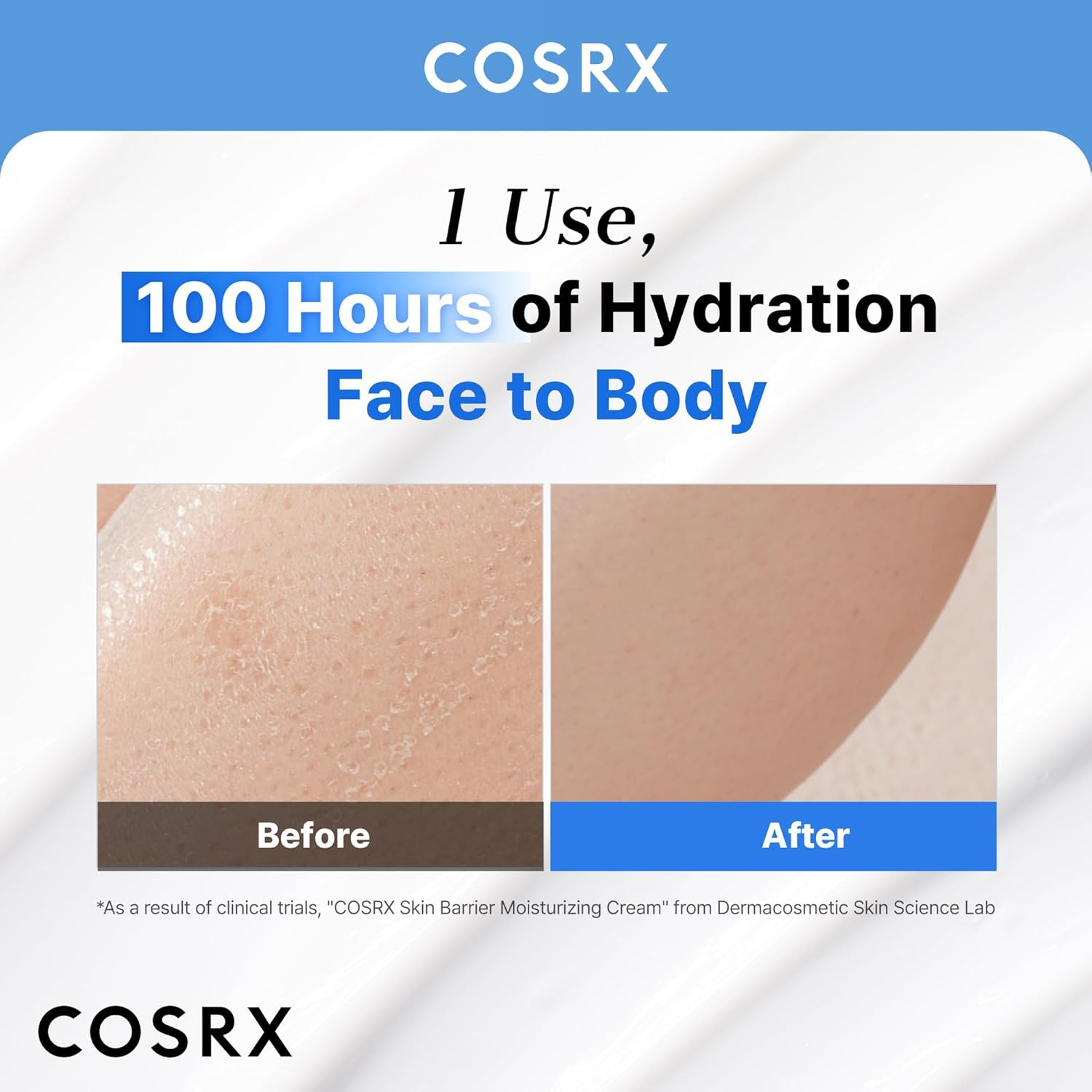 COSRX - Skin Barrier Moisturizing Body Cream, Ceramides + Panthenol (B5) + Hyaluronic Acid 450ml.