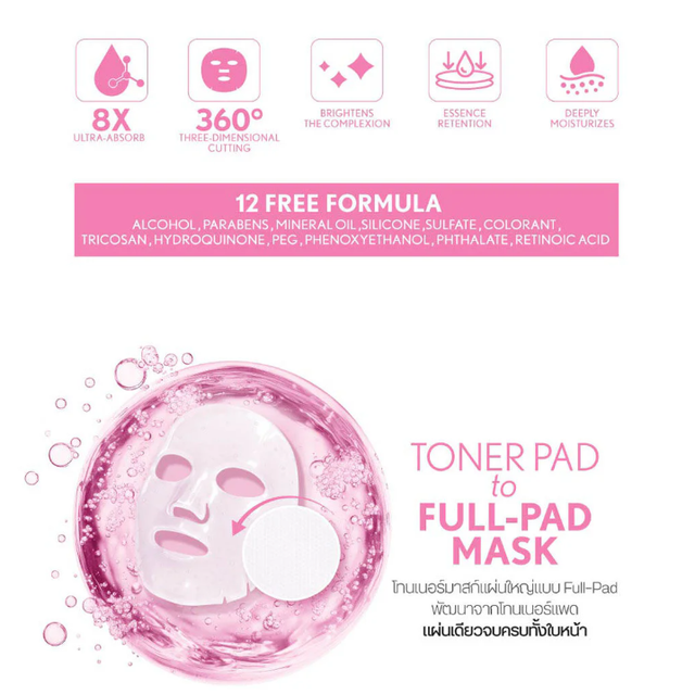 Cathy Doll - 8X Cushion Toner Mask Whitening 25g. (Pack of 6)