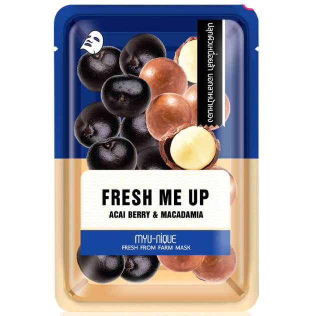 MYU-NIQUE - Fresh From Farm Acai Berry & Macadamia Mask 25g. (Pack of 3)