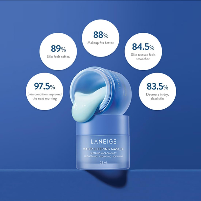 Laneige - Water Sleeping Mask EX, Sleeping Microbiome, Brightening, Hydrating and Softening 25ml.