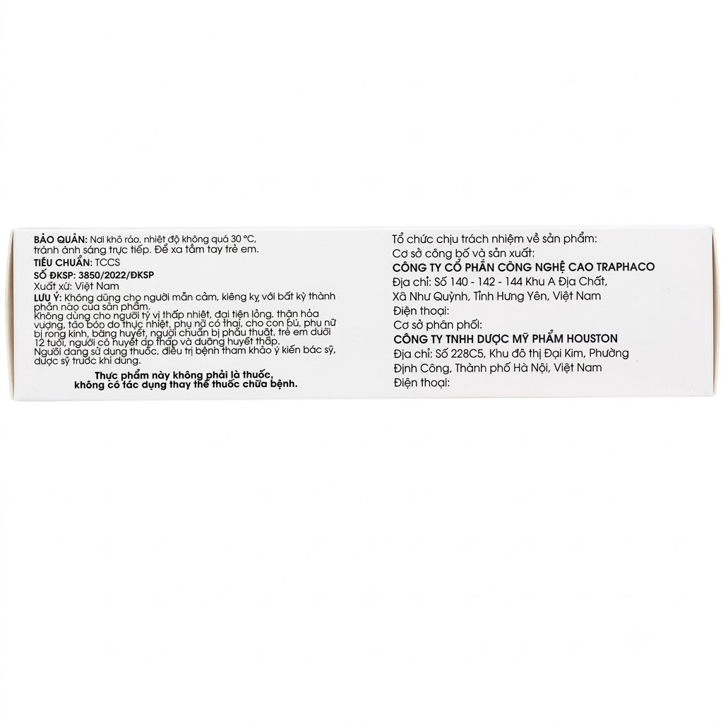 Traphaco - Trahairic - Hair Loss Prevention and Darkening Supplement Viên Uống Tóc Chắc Khỏe & Đen Tóc (30 Capsules)