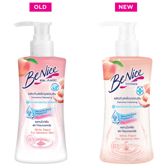 BeNice - Feminine Cleansing White Peach For Sensitive Skin 150ml.
