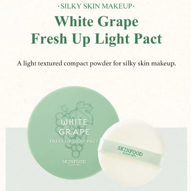 Skinfood - White Grape Fresh Up Light Pact #21 Natural Beige 12g.