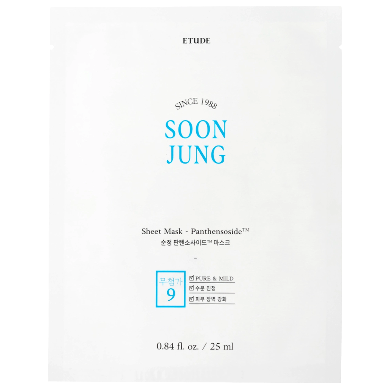 Etude - SoonJung Sheet Mask Panthensoside 25ml. (Pack of 3)