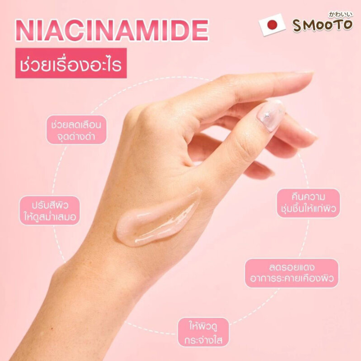 Smooto - Niacinamide Brightening Booster Jelly Serum 8g. (Pack of 6)
