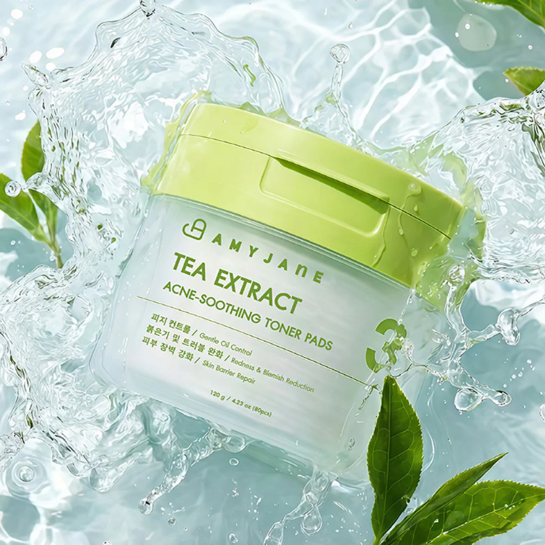 Amyjane - Tea Extract Acne-Soothing Toner Pads 120g. (80 Pads)