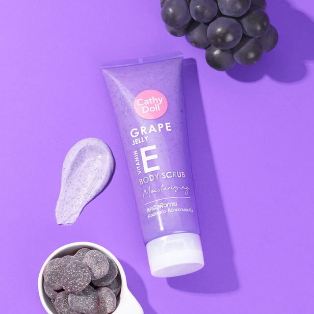 Cathy Doll - Grape Jelly Vitamin E Body Scrub Moisturizing 320g.