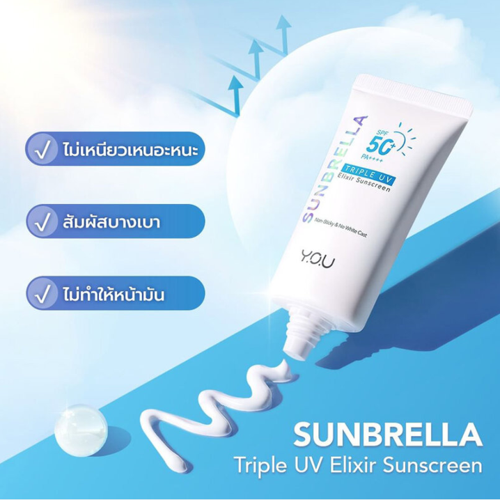 Y.O.U - Sunbrella Triple Uv Elixir Sunscreen SPF50+ PA++++ 40ml.