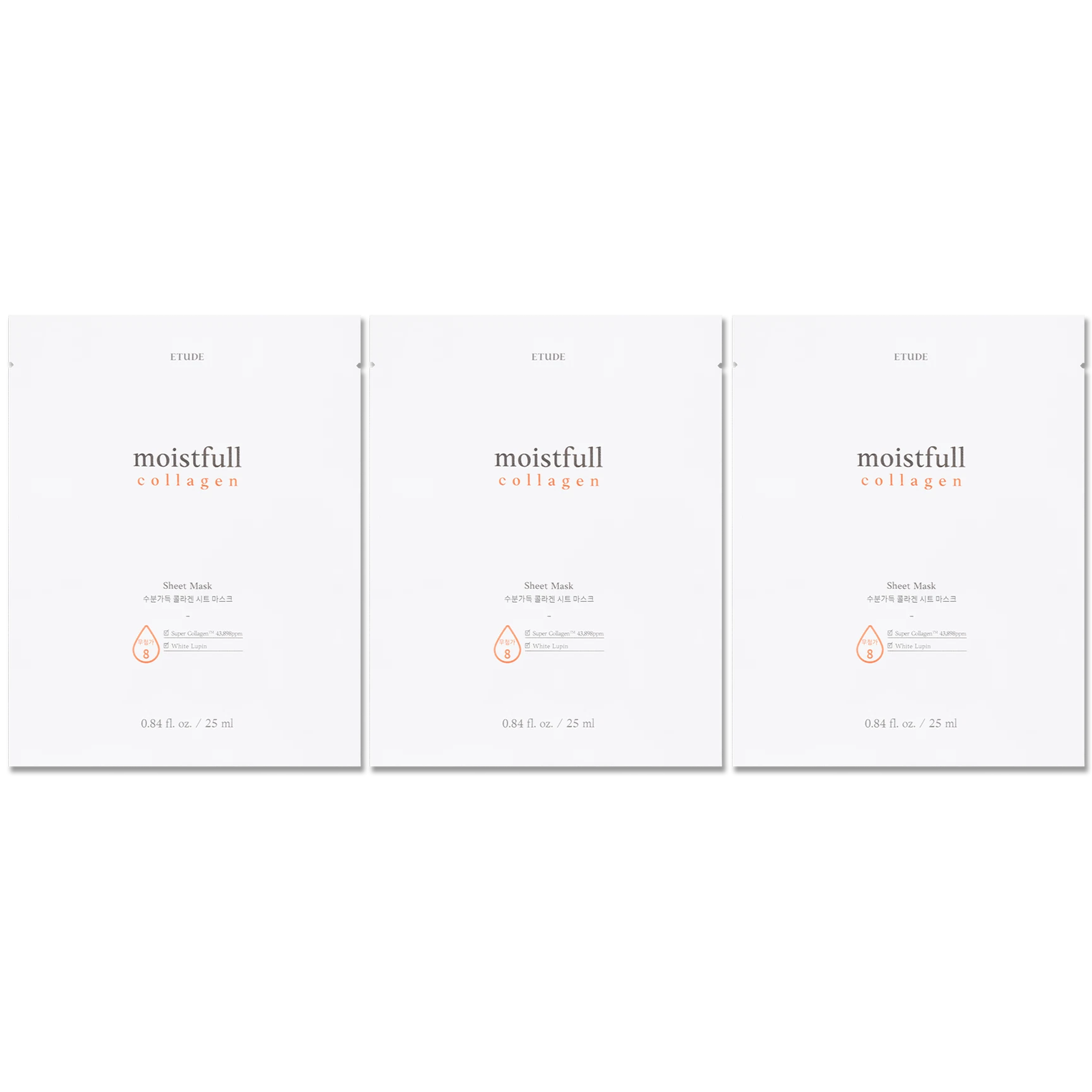 Etude - Moistfull Collagen Sheet Mask 25ml. (Pack of 3)