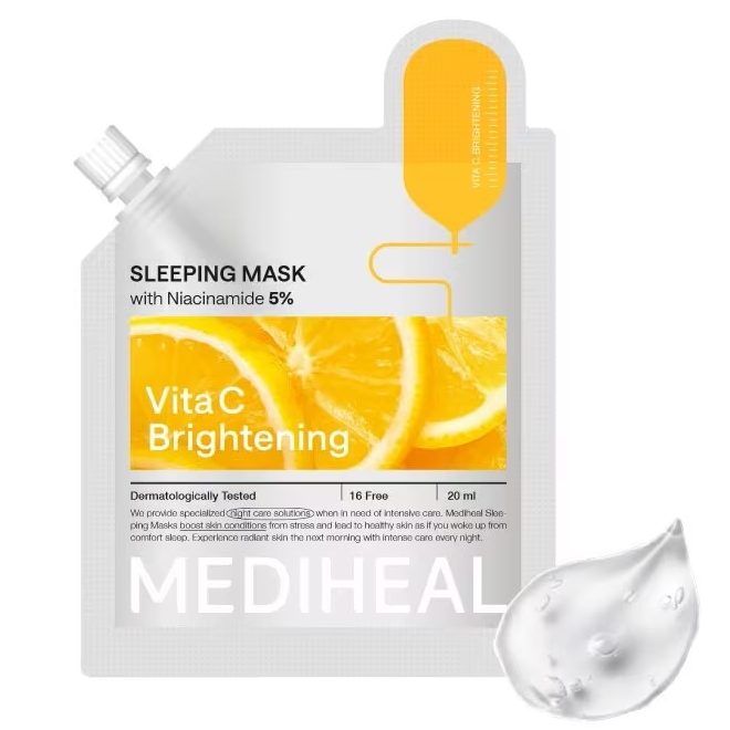 Mediheal - Vita C Brightening Sleeping Mask with Niacinamide 5% 20ml. (Pack of 6)