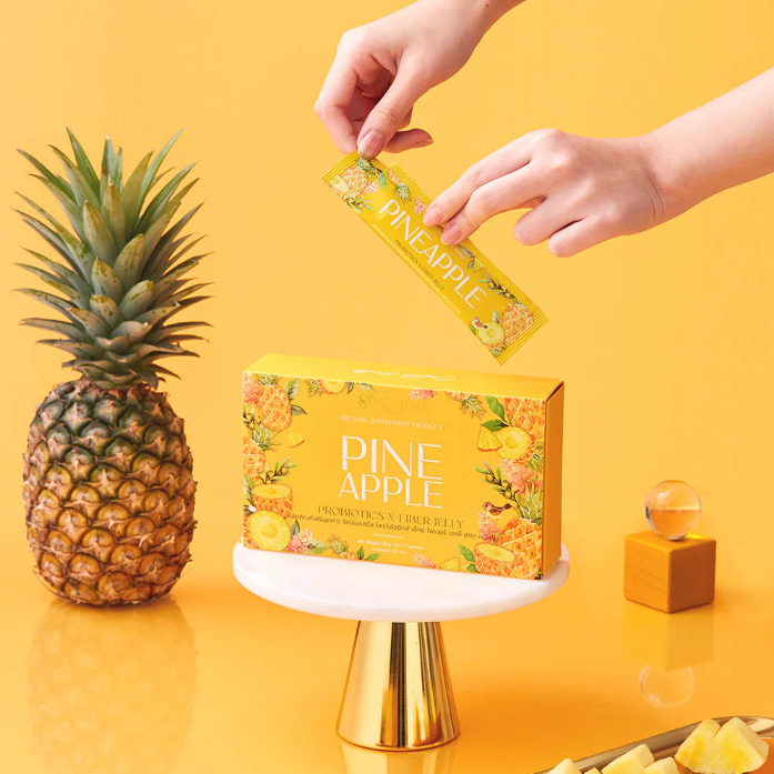 Rebina - Pineapple Probiotics X Fiber Jelly 25g. (7 Sachets)