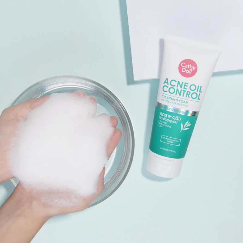 Cathy Doll - Acne Oil Control Cleansing Foam (SLS Free, Paraben Free) 150ml.