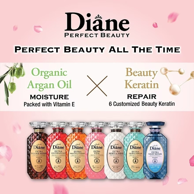 Moist Diane - Extra Night Repair Treatment with Organic Argan Oil & Night Repair Keratin 450ml.