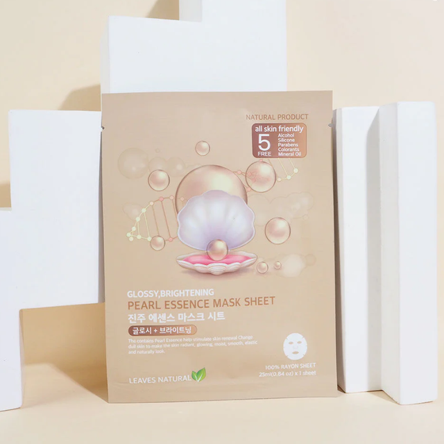Leaves Natural - Pearl Essence Mask Sheet 25ml. (Pack of 5)