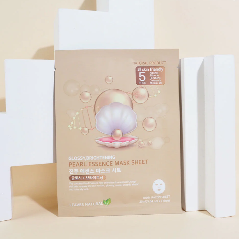 Leaves Natural - Pearl Essence Mask Sheet 25ml. (Pack of 5)