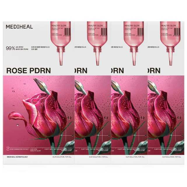 Mediheal - Rose PDRN Essential Mask Healthy Glow 24ml. (Pack of 4)