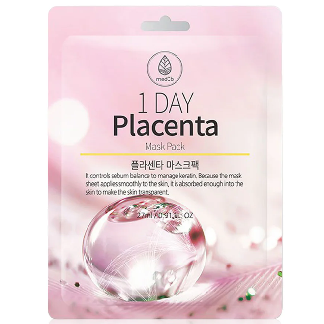 MEDB - 1 Day Placenta Mask Pack 27ml. (Pack of 3)