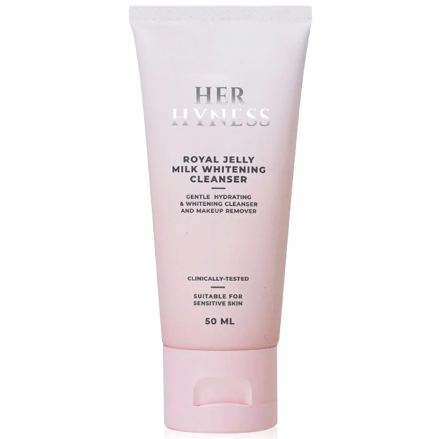 Her Hyness - Royal Jelly Milk Whitening Cleanser, Gentle Hydrating & Whitening Cleanser and Makeup Remover 50ml.