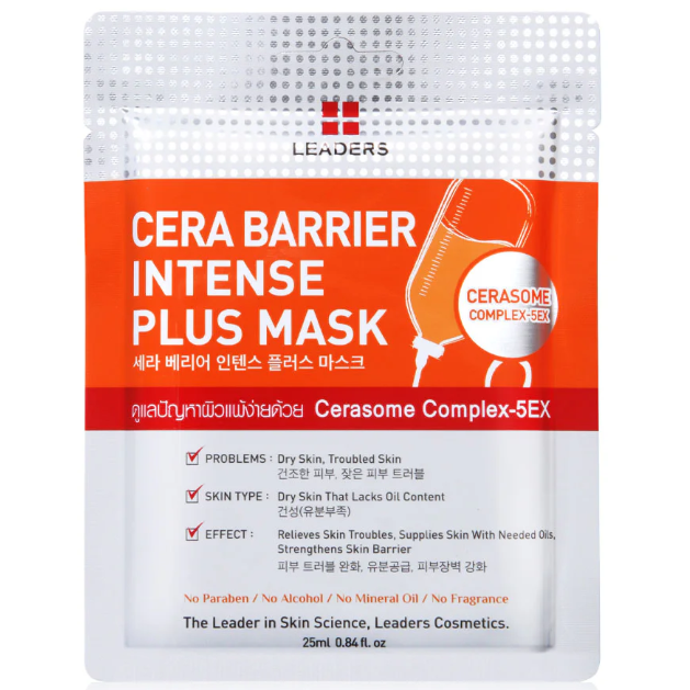 Leaders - Cera Barrier Intense Plus Face Mask with Cerasome Complex-5EX 25ml. (Pack of 6)