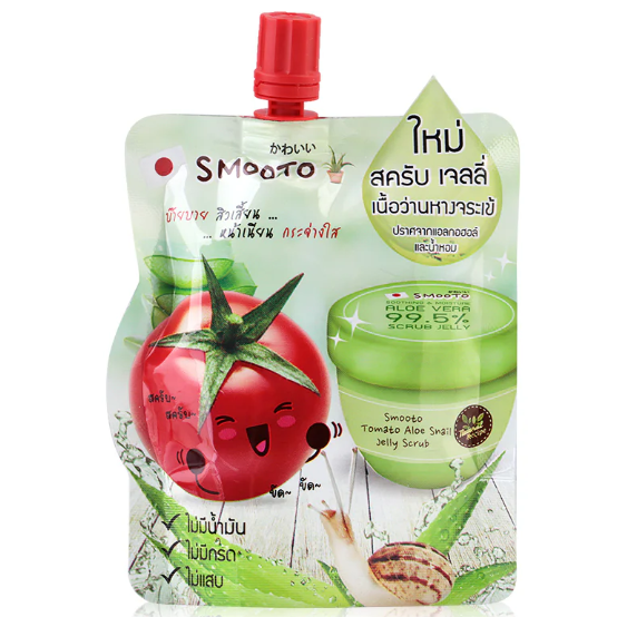 Smooto - Tomato Aloe Snail Jelly Scrub 50ml. (Pack of 6)