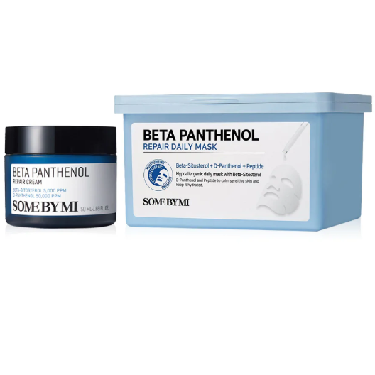 SOME BY MI - Bundle of 1x Beta Panthenol Repair Cream 50ml. + 1x Beta Panthenol Repair Daily Mask (30 Sheets)
