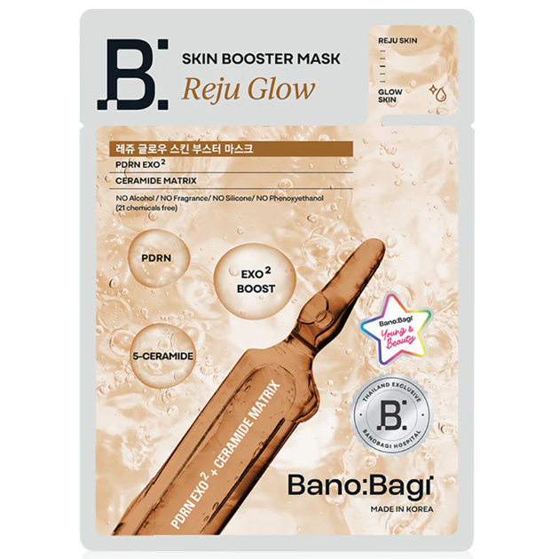 Banobagi - Reju Glow Skin Booster Mask with 5-Ceramide, PDRN and Exo2 Boost 25ml. (Pack of 3)